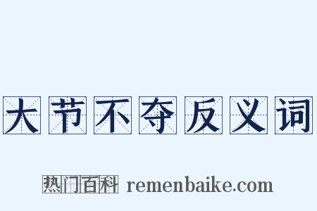 大节不夺反义词是什么意思的图片